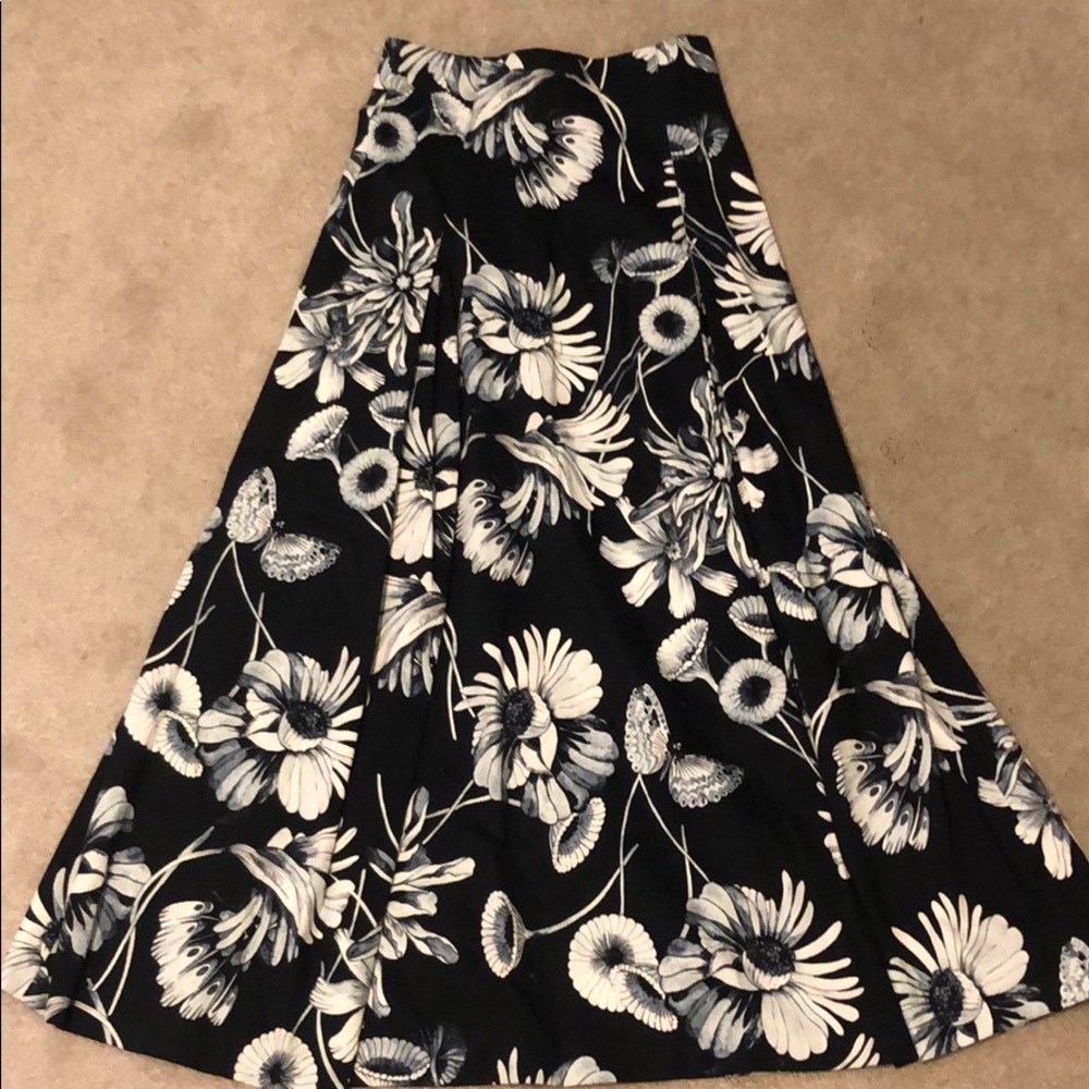 Zara floral maxi skirt